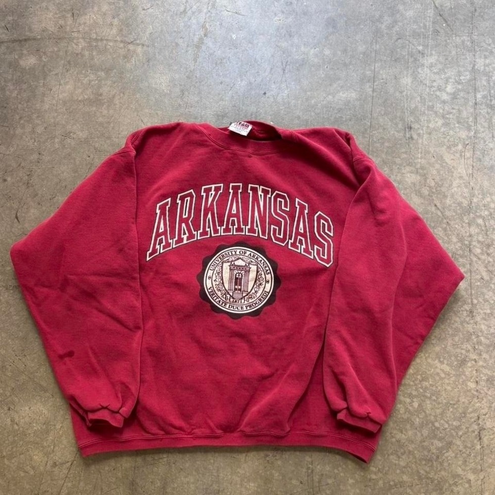 Vintage University of Arkansas Team Addition Crewneck Size Large‎